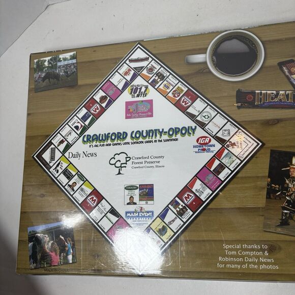 Main‎ Event Promotions Crawford County-Opoly Board Game Illinois Sealed F4 - Picture 10 of 10